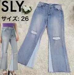 SLY jeans スライ フレアアンクルデニム FLARE ANKLE 26