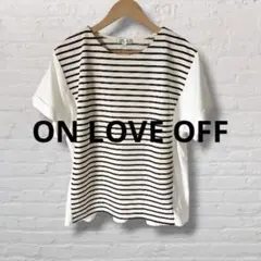 【ON LOVE OFF】異素材ドッキング　プルオーバー　ブラウス　3L