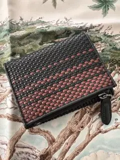 エルメネジルド　ゼニア☆ペッレ　テスータ☆長財布☆編み込みレザー☆美品☆ 2025年最新】Ermenegildo Zegna メンズ 折り財布の人気アイテム