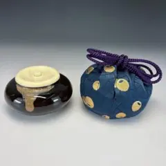 定一造　大海茶入　共箱 桶屋定一 作 大海茶入 仕覆付 共箱 茶道具 - メルカリ