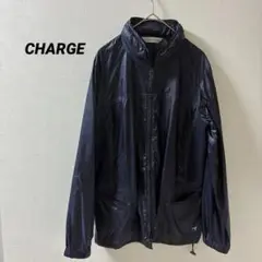 チャージ　ネイビー　ナイロン　ジャケット　ダブルジップ　薄手　M