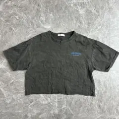 【Linoluce】リノルーセ（M）ショート丈Tシャツ＊英字プリント＊古着