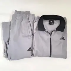アディダス ジャージ 上下 セット ライトグレー Climalite メンズM