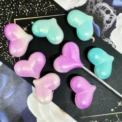 ビーズ　トッパー　ハート8個セット