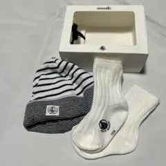 【新品未使用】プチバトー　ベビー帽子　靴下セット
