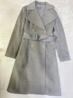 セオリーリュクス ☆カシミヤ100%トレンチコート40美品ライトグレー