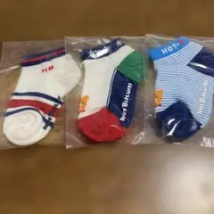 Hot Biscuits キッズ靴下 3足セット 13-15cm