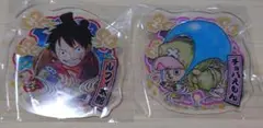 ワンピース ワノ国 アクリルバッジ ルフィチョッパー