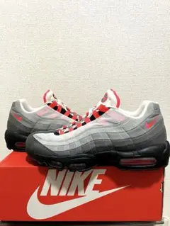 【極美品】NIKE AIRMAX95 OG ソーラーレッド28センチ