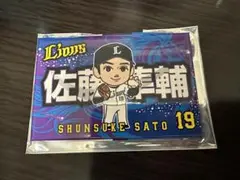 西武ライオンズ デフォルメスクエア缶バッジ 佐藤隼輔