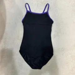 チャコットMALAKHOV 黒紫 クロスストラップ レオタード 150J