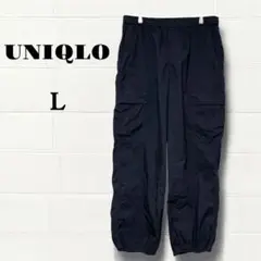 ユニクロ　イージーカーゴパンツ　L ブラック　カジュアル　レディース　軽量　春夏