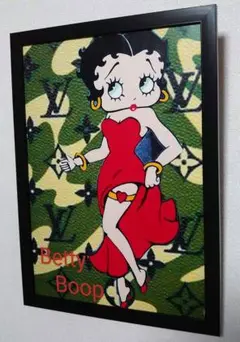 ベティちゃんポスターフレーム付き壁掛けアメリカンレトロパロディポスター⑰
