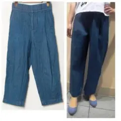 ☆MACPHEE RIGIO DENIMクロップドワイドパンツ 36