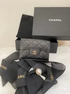CHANEL シャネル 財布 三つ折り クラシックウォレット ブラック 新品
