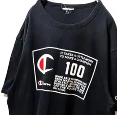 チャンピオン デカロゴ Tシャツ ブラック 黒 古着
