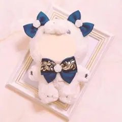 ぬいぐるみ ぬい服 リボン セット ディープグリーン×ブラックエレガント
