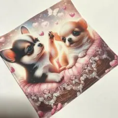 ハンドメイド　　ガーゼハンカチ　　139 チワワ柄