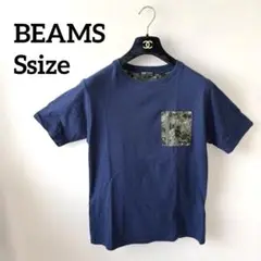 【夏物セール】BEAMS HEART / ネイビー Tシャツ / Ssize