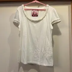 Honey Bunch 装飾付きホワイト半袖Tシャツ