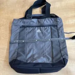 adidas グレー✖️黒 ナイロン トート&ショルダーバッグ