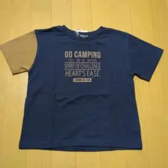 新品未使用☆コムサイズム　紺色　配色　半袖Tシャツ110㎝