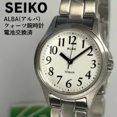 新品未使用 SEIKO セイコー アルバ 全数字文字盤 クォーツ時計 電池交換済
