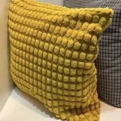 IKEA 新品　ふわポコ　クッションカバー 50㎝　イエロー1枚