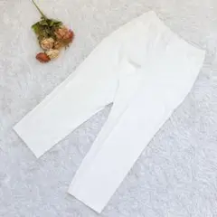 ★P2pants★ピーツーパンツ 有木 ストレッチパンツ【L】総ゴム ホワイト
