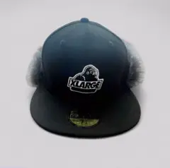 XLARGE ファー付きキャップ 59FIFTY ブラック