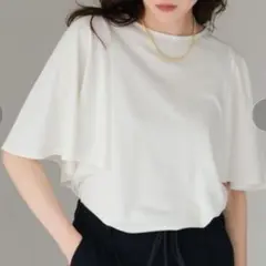 Eluraケープデザインカットソー/meriミーリーアンタイトルグリーンパークス