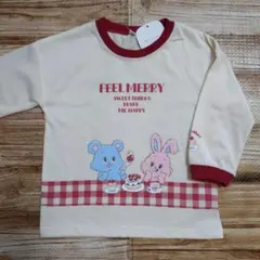 新品 未使用 ウサギ トップス 長袖 Tシャツ ロンＴ 女の子 95