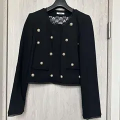 LUCKYLU ノーカラーブラックジャケット　一度しか着ていません