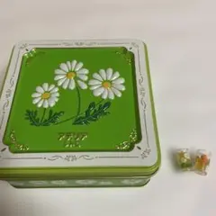 【即購入OK】アデリア 花柄金属缶　ミニチュアグラス2個セット