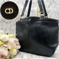 極美品✨ DIOR ディオール トートバッグ CD金具 オールレザー ブラック
