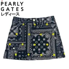 PEARLY GATES パーリーゲイツ ストレッチスカート 総柄 ブラック 0