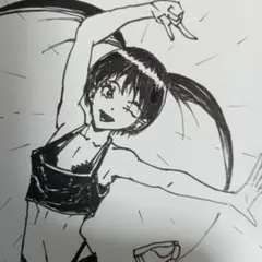アニメ風ダンスポーズイラスト