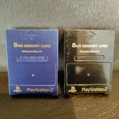 FLUIWORK 8MB PS2メモリーカード ２枚【動作読み込みOK】日本製