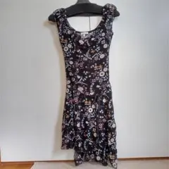【KOOKAI】ワンピース　ブラック　フラワー　花　黒　フランス　クーカイ