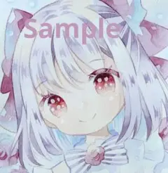 手描きイラスト オリジナル ハガキサイズ 透明水彩