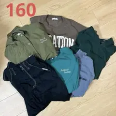 160サイズ　子供服まとめ売り　スウェット　フード付　5点トップス　1点ボトムス