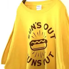 ポート&カンパニー ホットドッグ Tシャツ XL イエロー 黄色 古着