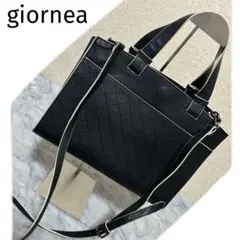 美品ジョルネアブラック黒キルティングショルダーバッグ2wayレザーバック