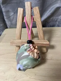 ★特別価格★華やか コロコロ 巾着エコバッグ フラワー柄 ハンドメイド 一点物