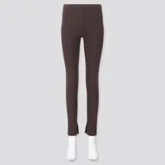 UNIQLO ユニクロ ダークブラウン スパッツ M 天然素材 レディース