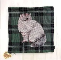 新品　松尾ミユキ　クッションカバー　45cm角　lin 猫　ねこ　ネコ　キャット