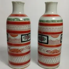 越中丸山焼　赤絵　油壷　3点まとめて　C　3366 m49377311489_1.jpg?1666009020