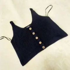 SUREVE グレー リブ編みビスチェ M シュリーブ オシャレ 人気