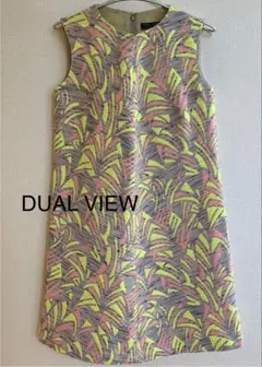 DUAL VIEW ノースリーブひざ丈ワンピース　サイズ42 レトロ