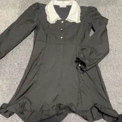 Louéme 黒 長袖 ワンピース Fサイズ